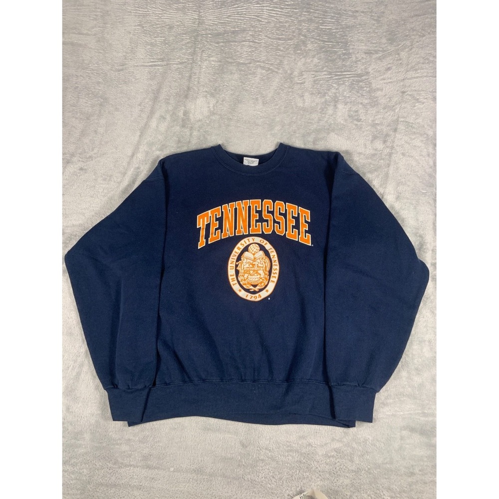 Vtg USA The Cotton Exchange University of Tennessee Sweatshirt Mens XL Blue